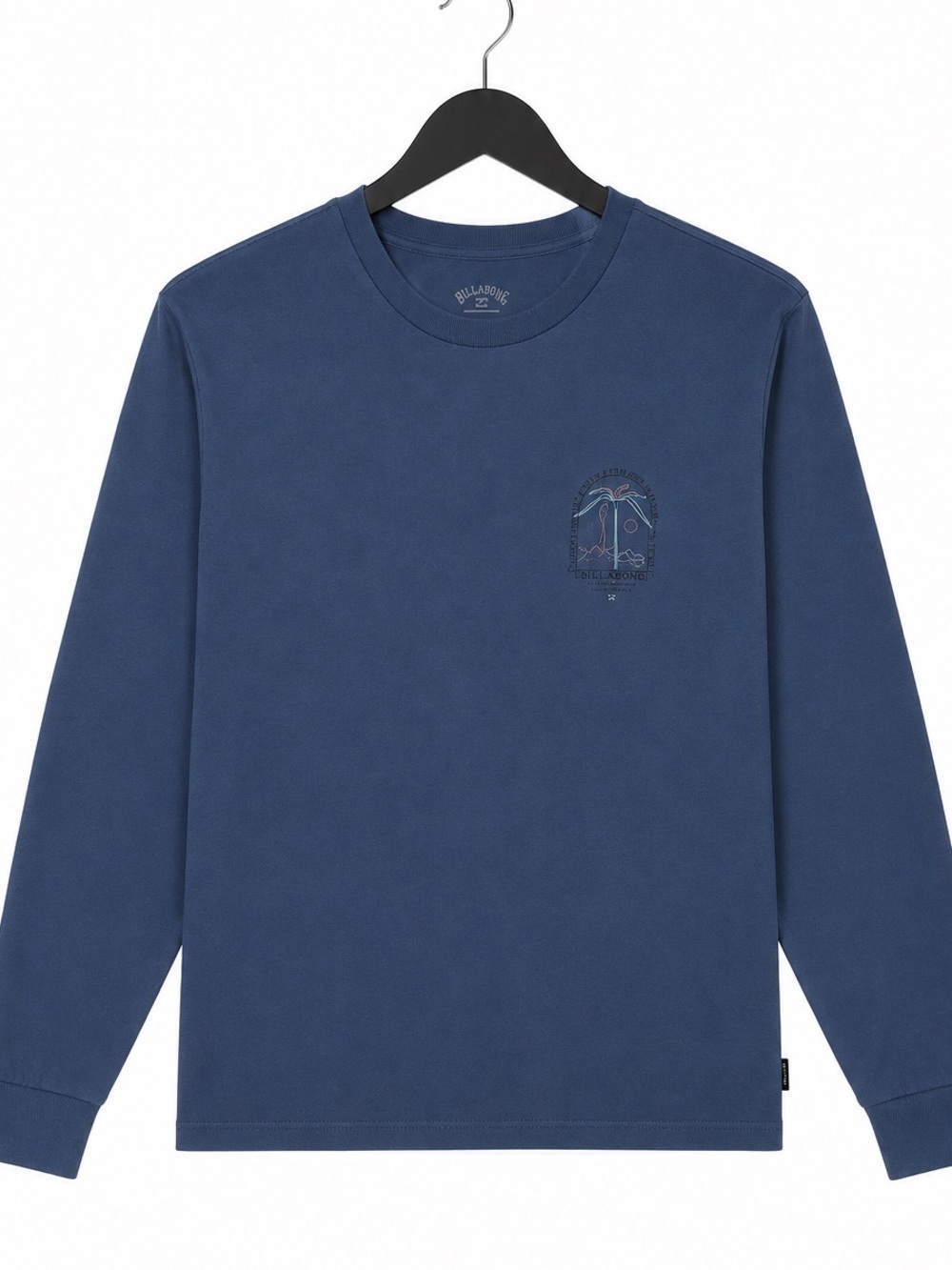 Billabong Vacay Long Sleeve Tee Mens XL Slate Blue NWT Cotton - Picture 2 of 4